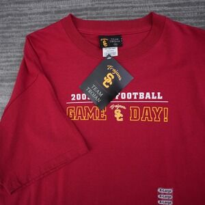 USC Trojans T Shirt Men 2009 Football Game Day New‎ Tag NCAA Tee Red Crew XL